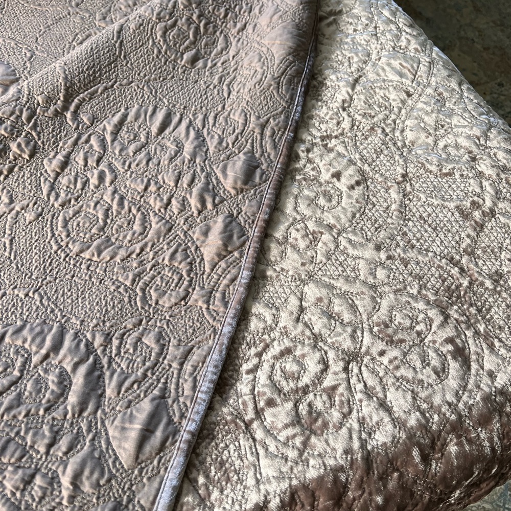 NWT Martha Stewart champagne king size bed cover